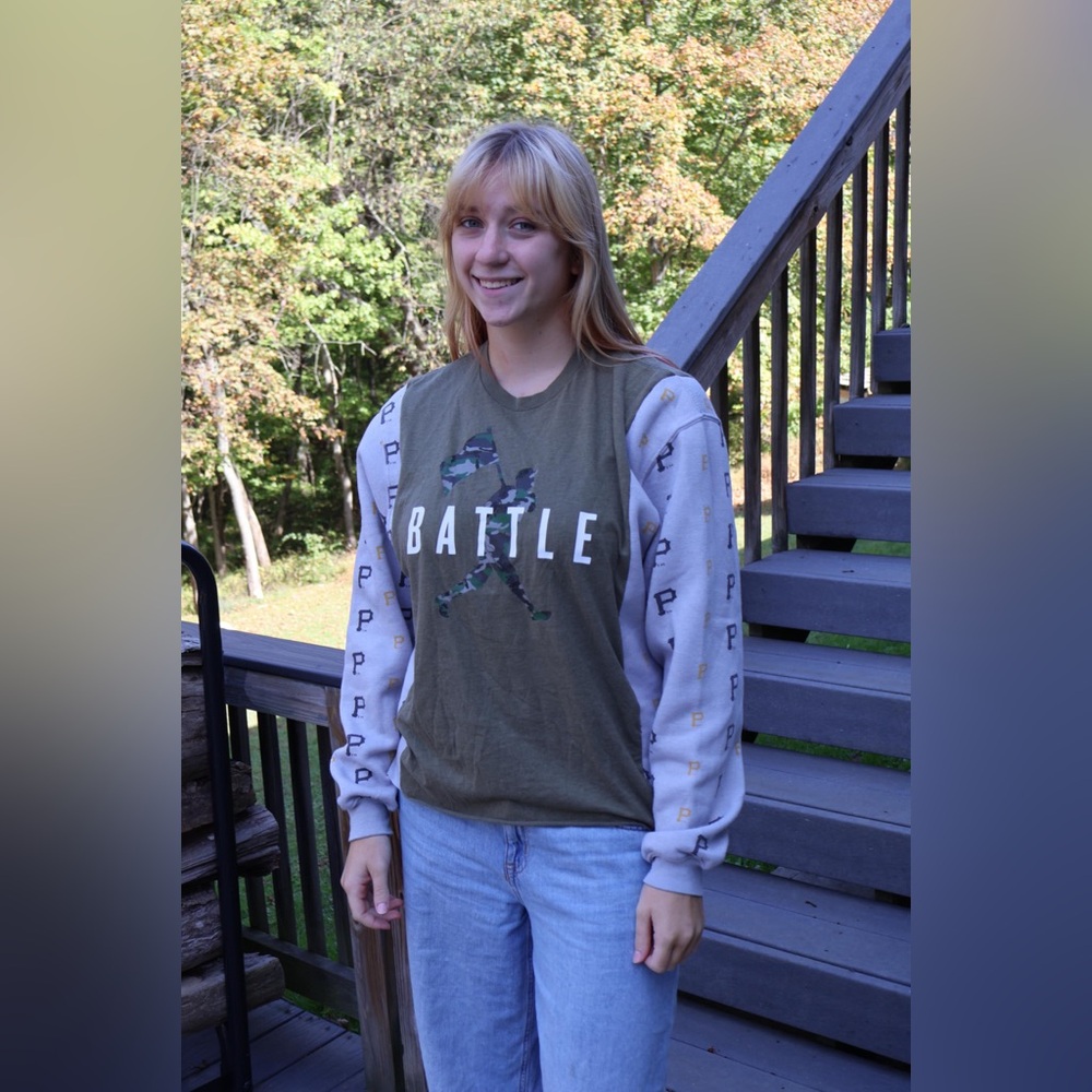 Green and Gray Battle Sweatshirt
